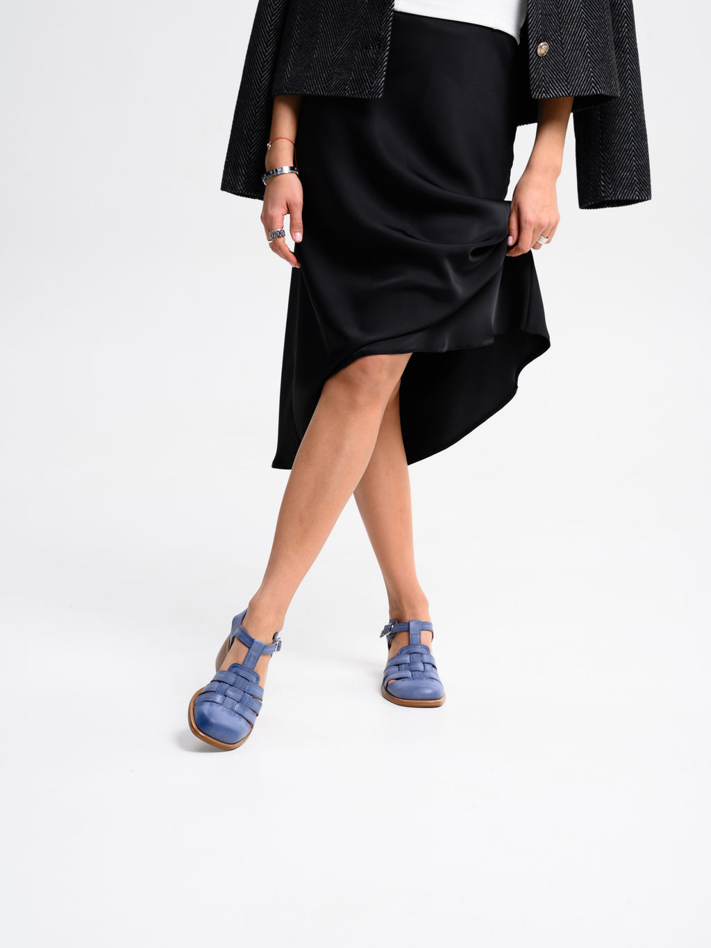 Босоножки 5035.23663bе. Вакса джинс+коричневый