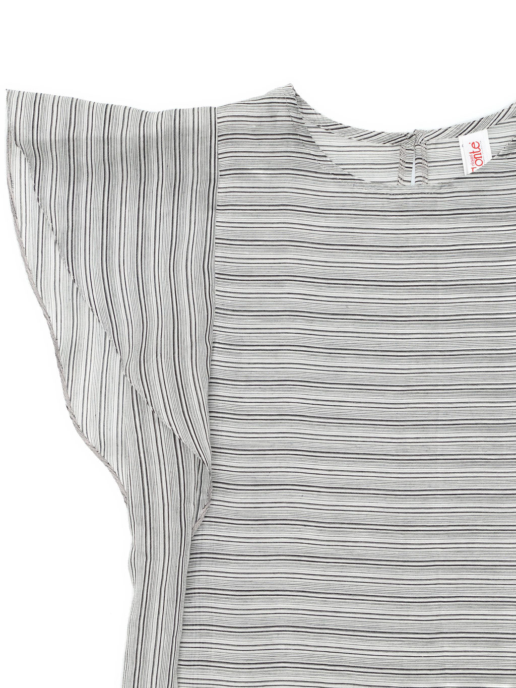 CONTE Блузка с широкими воланами из вискозы и льна LBL 1098 grey-black