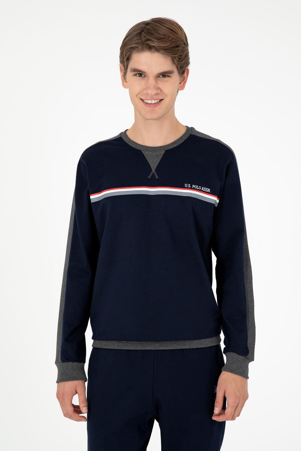 Мужской темно-синий пижамный комплект - U.s. polo assn фото 3