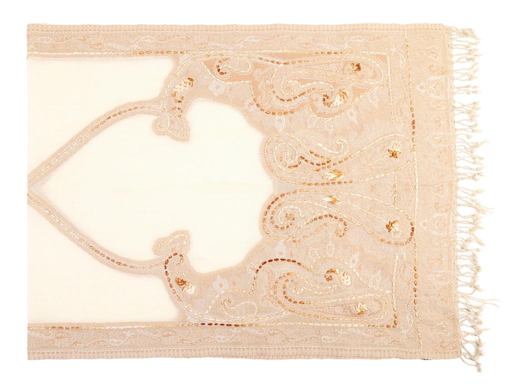 Палантин с вышивкой (шерсть 100%) № Тк903/79 - Ганг фото 2