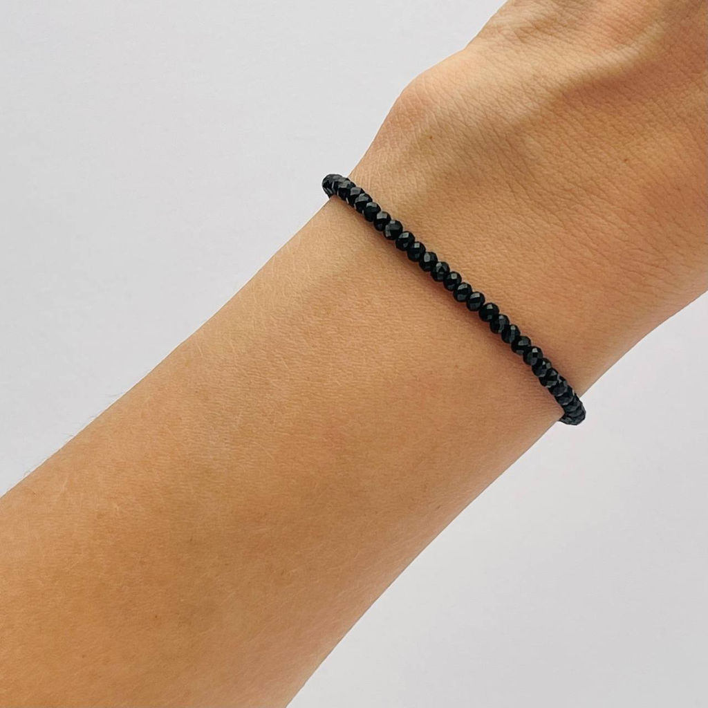 Браслет из Шпинели черной огранка