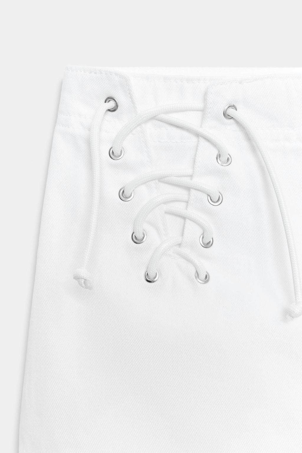 SHORTS MINI CORDONES CRUZADOS / Blanco - Zara фото 9