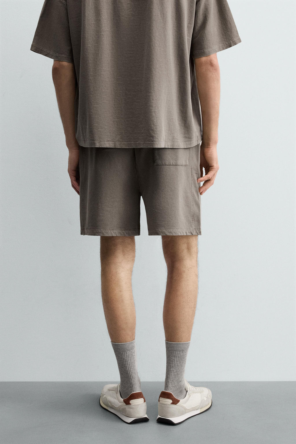 BERMUDA JOGGER B?SICA LAVADA / Gris - Zara фото 12