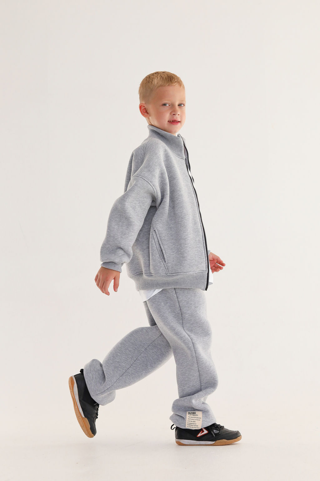 Бомбер утепленный, меланж - Inzibe фото 8