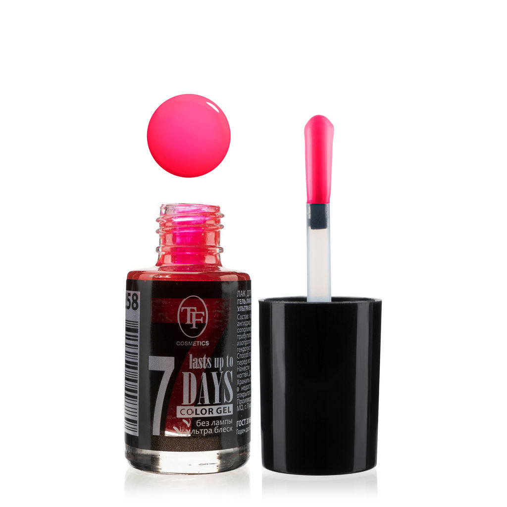TF Лак для ногтей COLOR GEL тон 258 Ruby passion/Рубиновая страсть 8мл