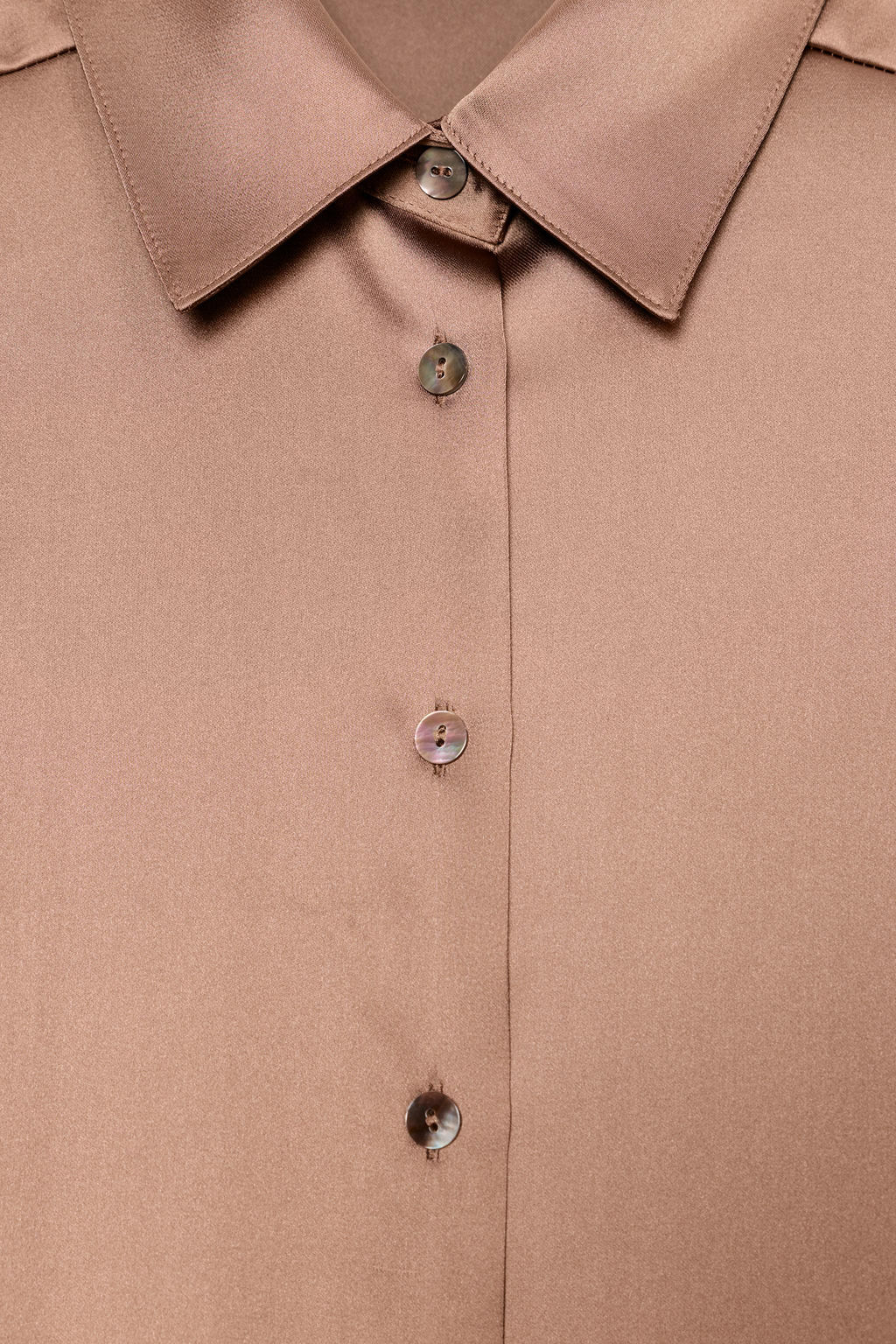 SATIN DROP-SHOULDER SHIRT - Zara фото 7