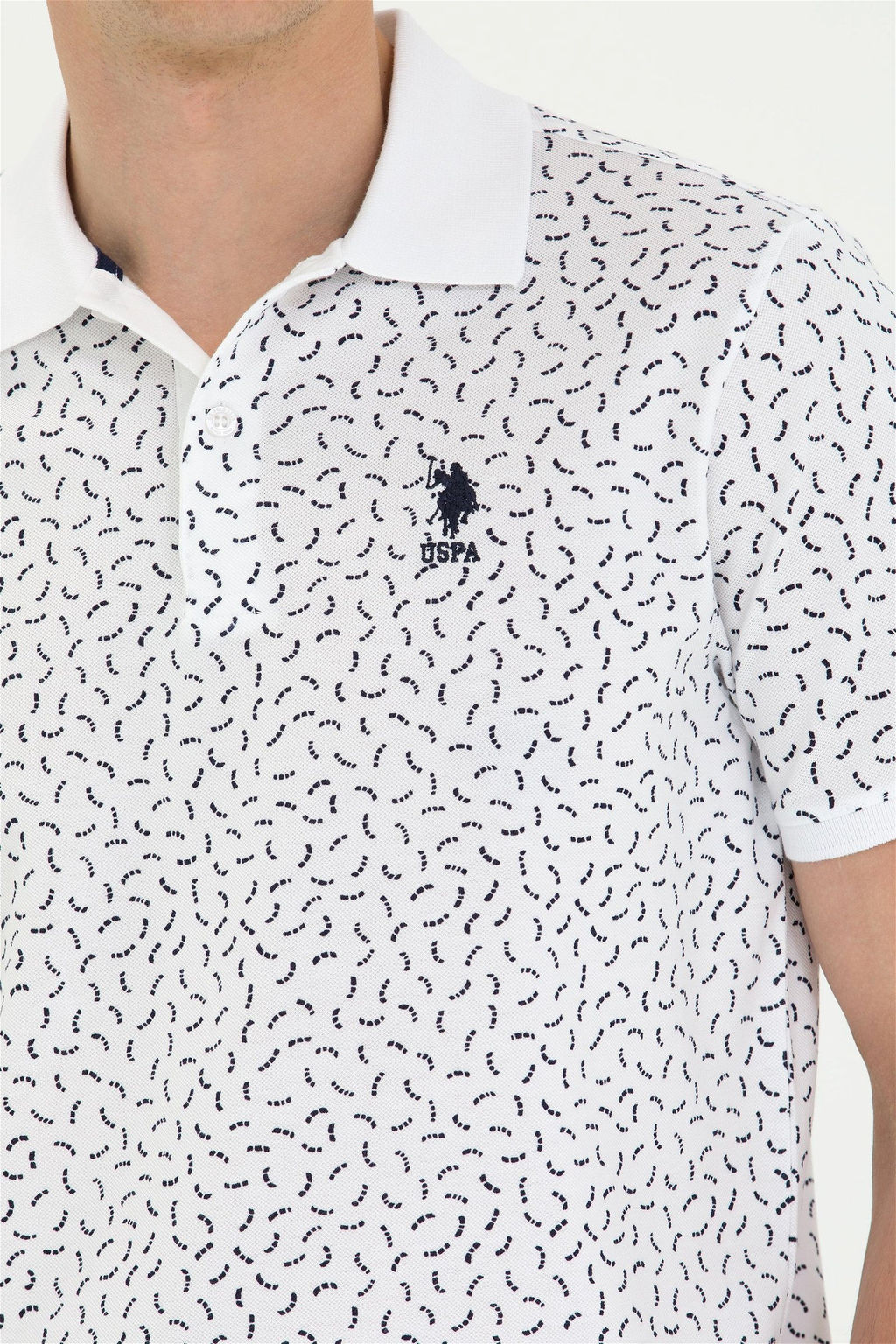 Мужская темно-синяя футболка с воротником-поло - U.s. polo assn фото 14