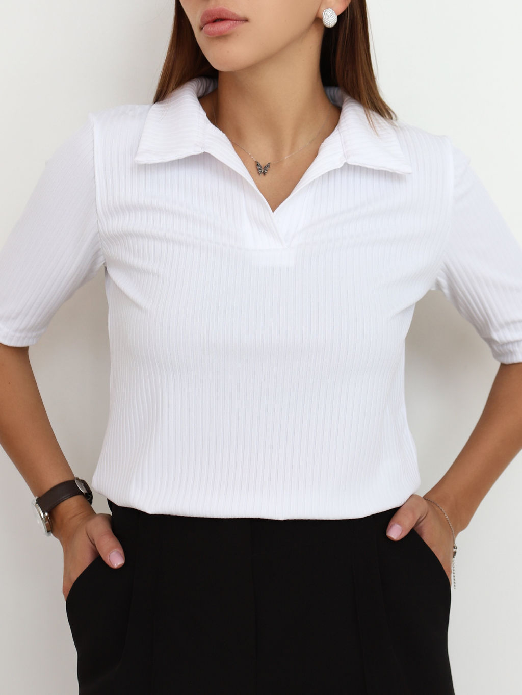 Футболка поло КФ100 Белый от фабрики Спортсоло