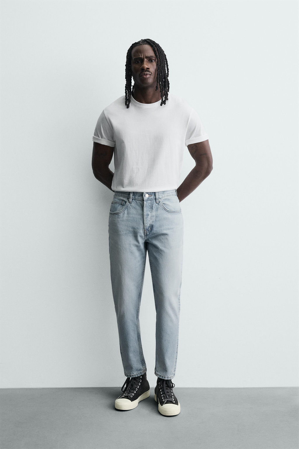 SLIM CROPPED FIT JEANS - Zara фото 11