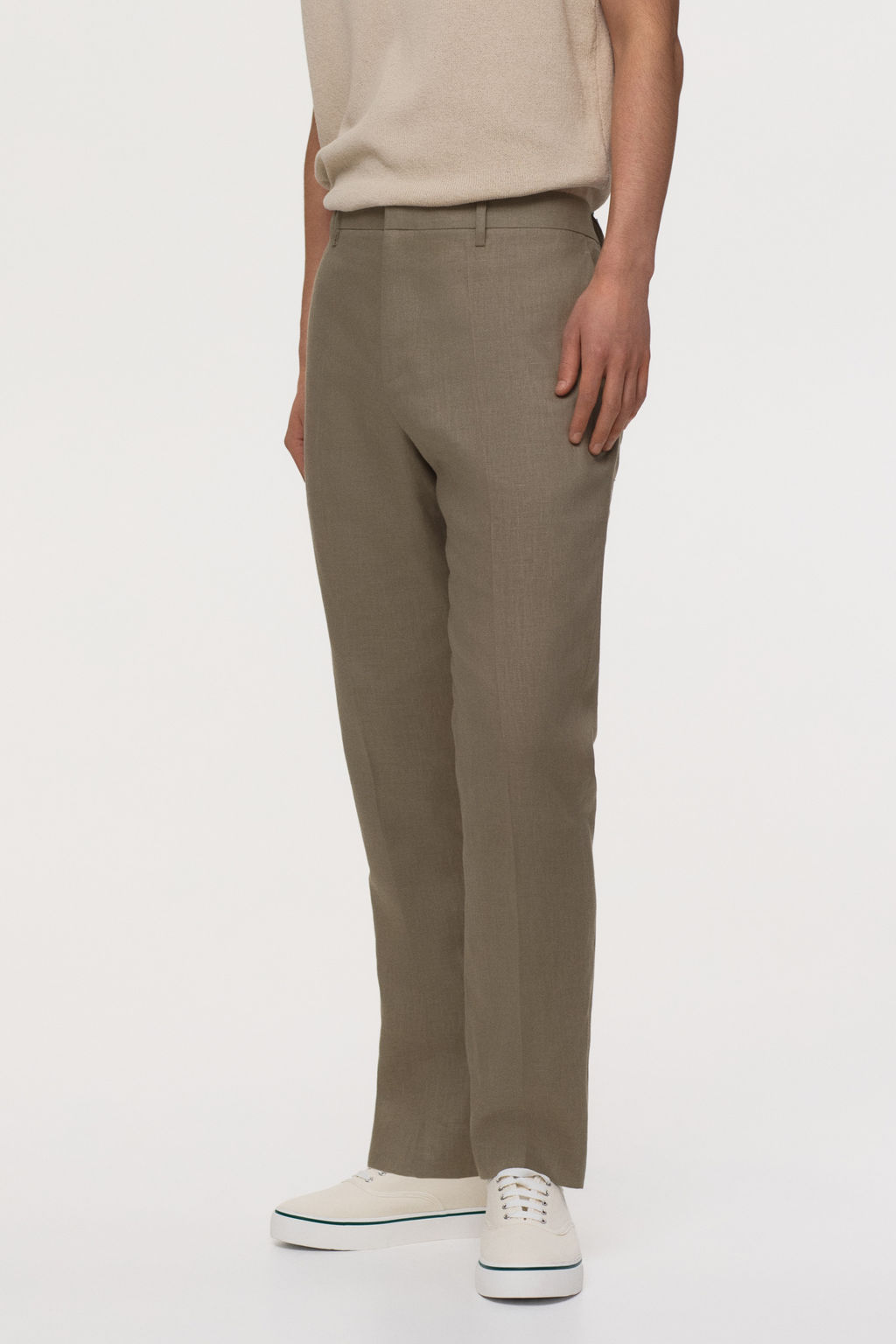 Pantal?n de traje en lino Slim Fit - H&m фото 9