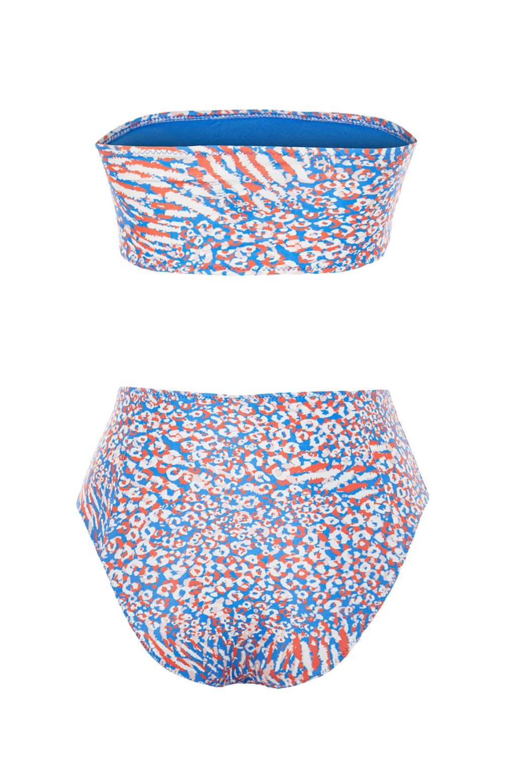 TRENDYOLMILLA Leopar Desenli Straplez Yuksek Bel Hipster Bikini Tak?m? TBESS22BT0018 фото 20