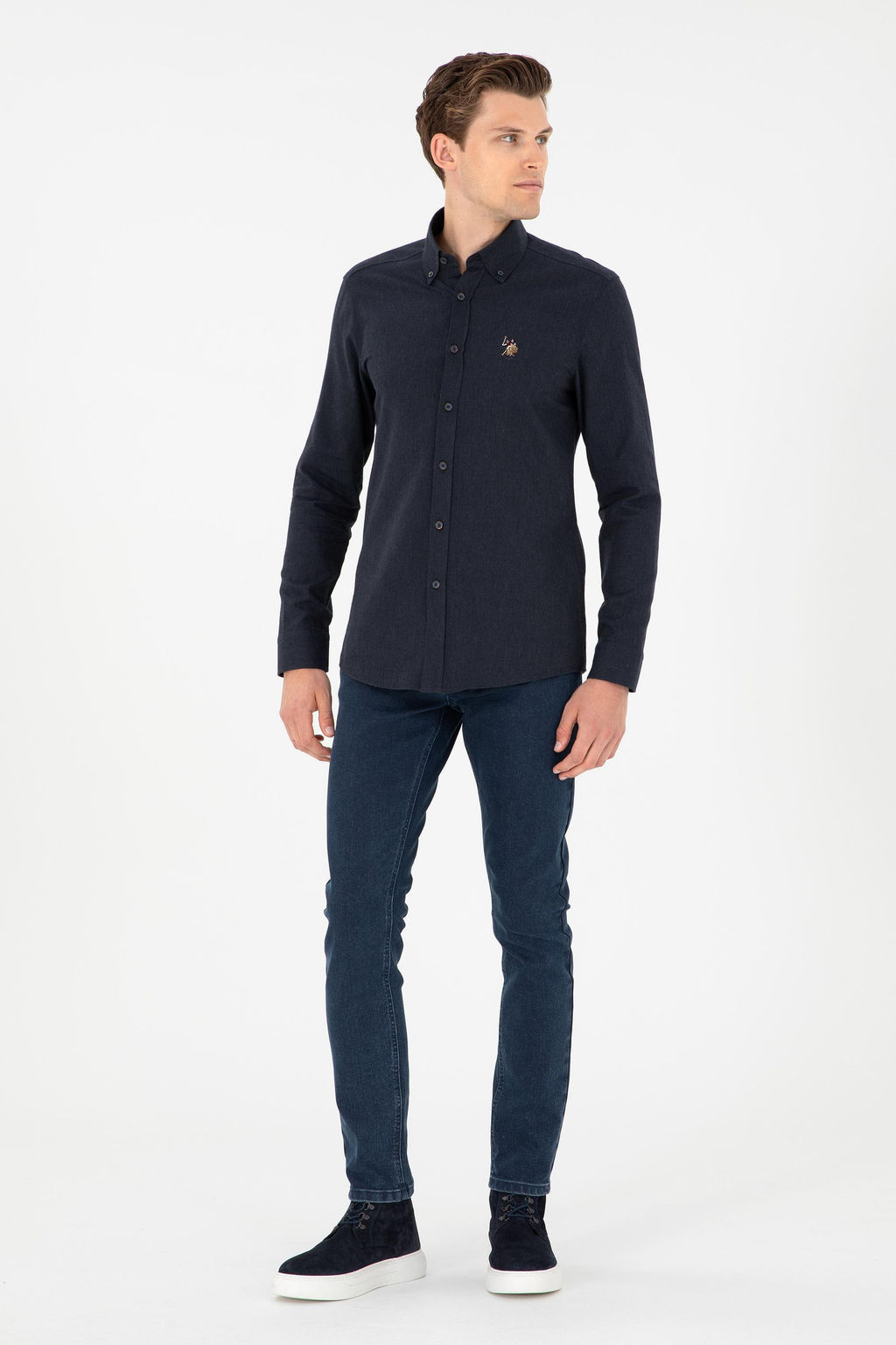 Мужские темно-синие джинсовые брюки - U.s. polo assn фото 3