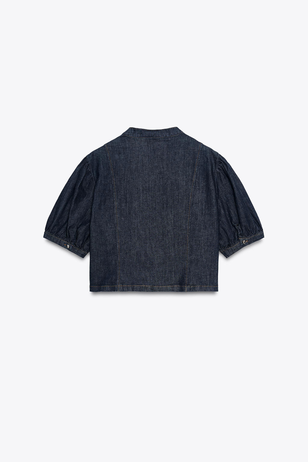 Z1975 DENIM PUFF SLEEVE SHORT SLEEVE SHIRT - Zara фото 2