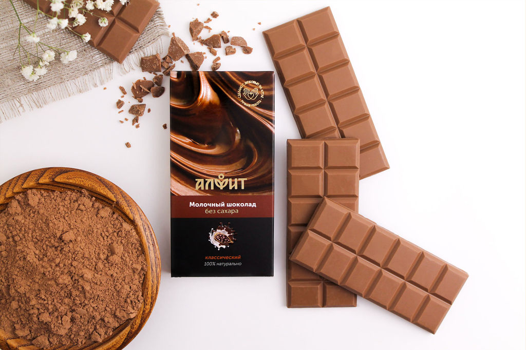 Шоколад молочный без сахара Алфит 4937