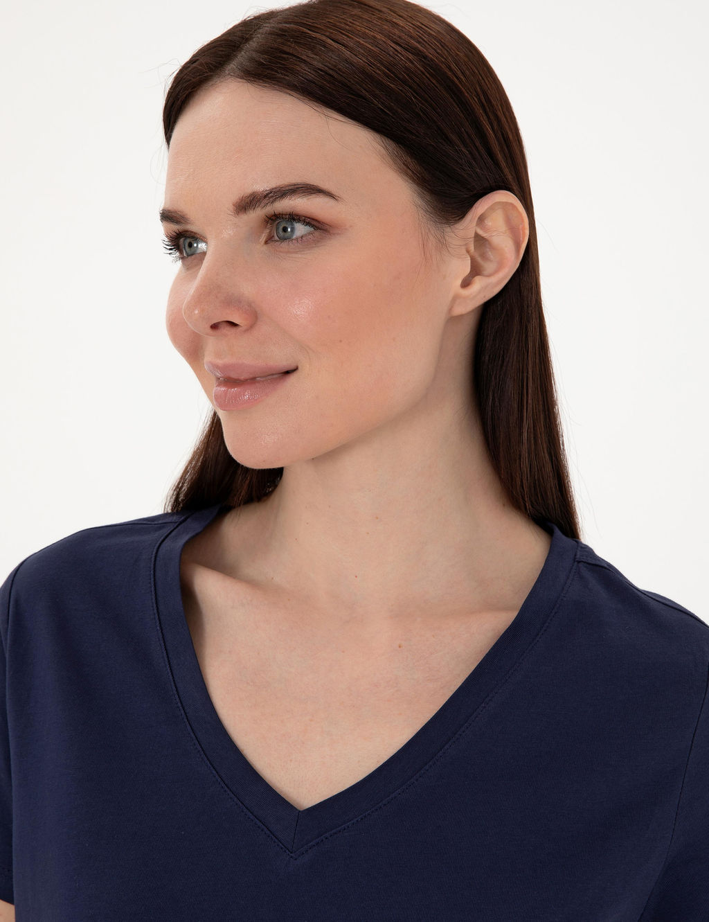 Lacivert Regular Fit V Yaka Basic Ti__rt - Pierre cardin фото 2