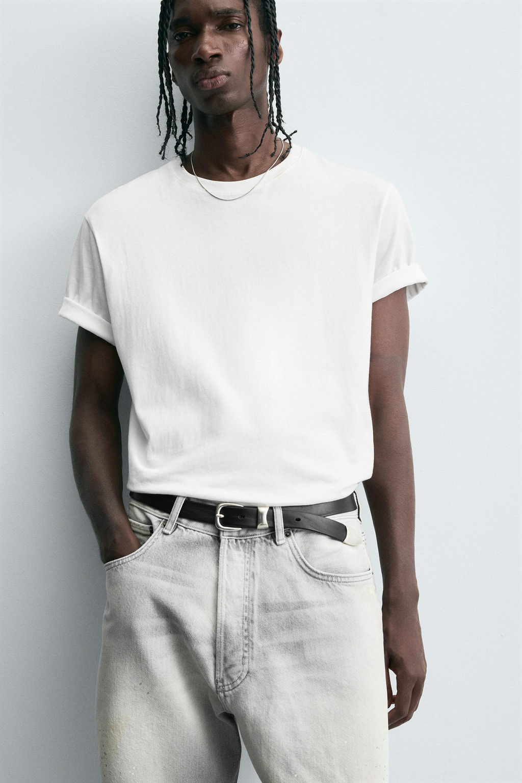 VINTAGE-EFFECT LEATHER BELT - Zara фото 2