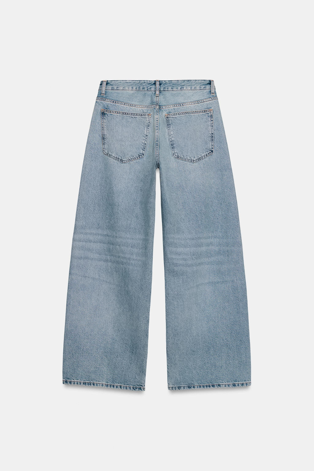 JEANS TRF EXTRA WIDE LEG TACHAS TIRO ALTO / Azul claro - Zara фото 6