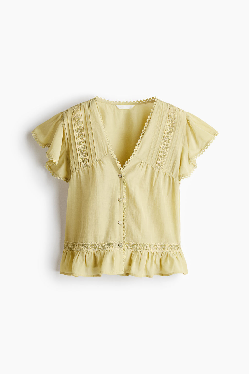 Blusa con inserciones de encaje - H&m фото 3