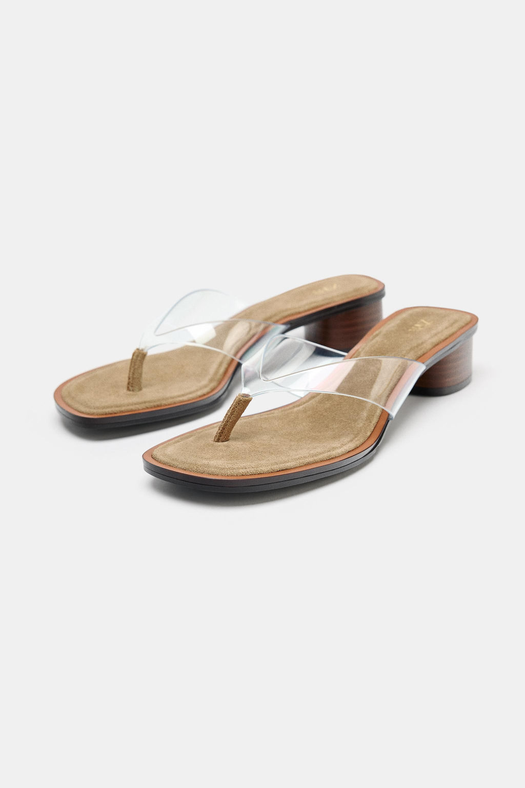 VINYL BLOCK HEEL SANDALS - Zara фото 12