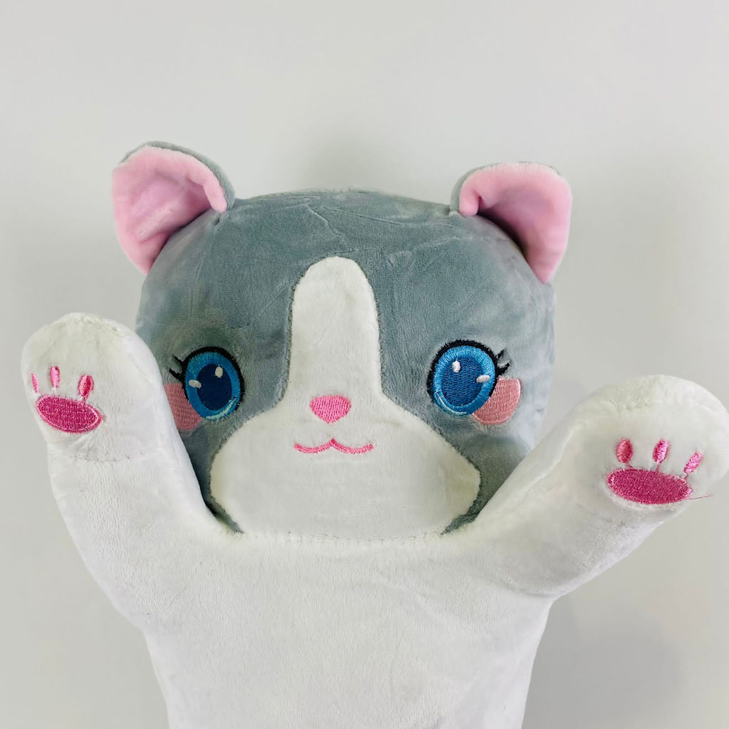 Мягкая игрушка Котик батон голубые глазки длинный 90 см - Storyland фото 5