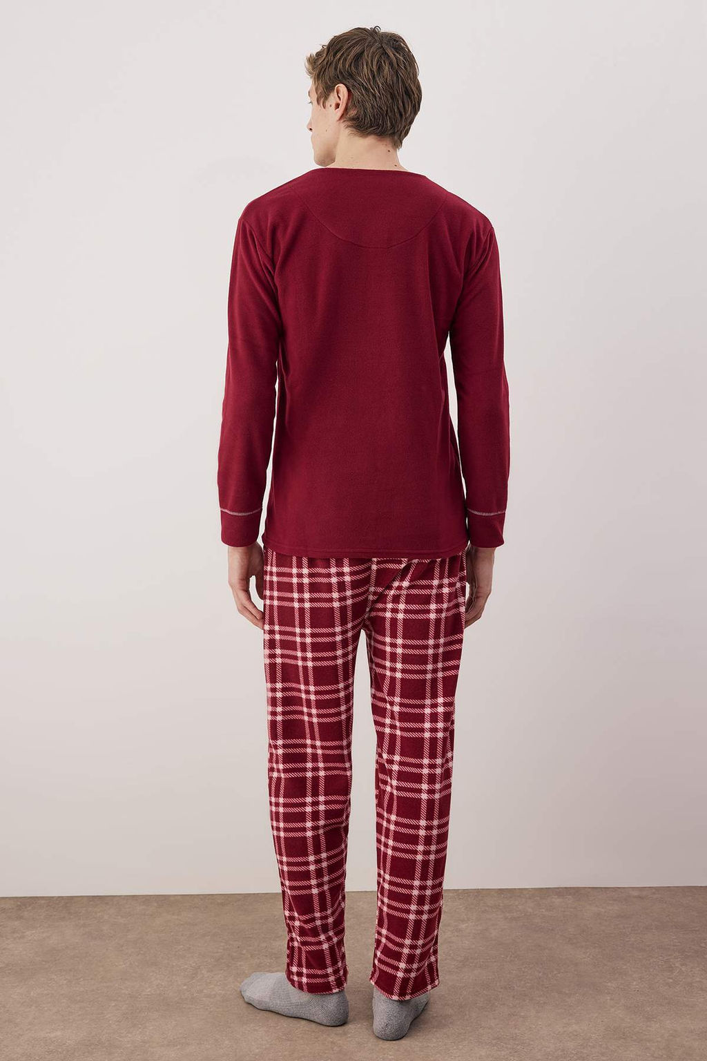 Bordo Polar Ekose Orme Pijama Tak?m? TEDAW25PT00035 - Trendyolmilla фото 7