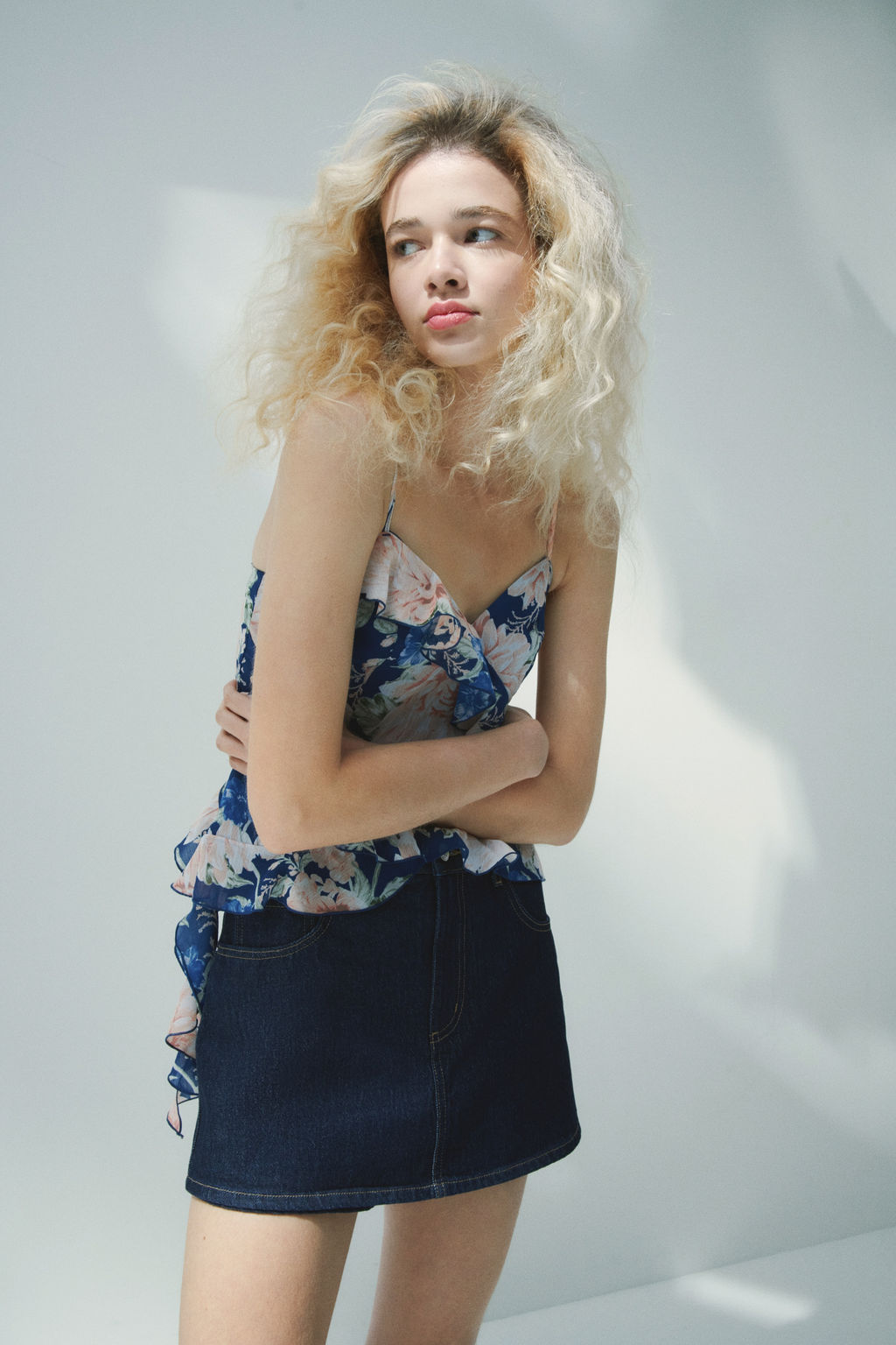 Falda pantal?n de talle alto en denim - H&m фото 8