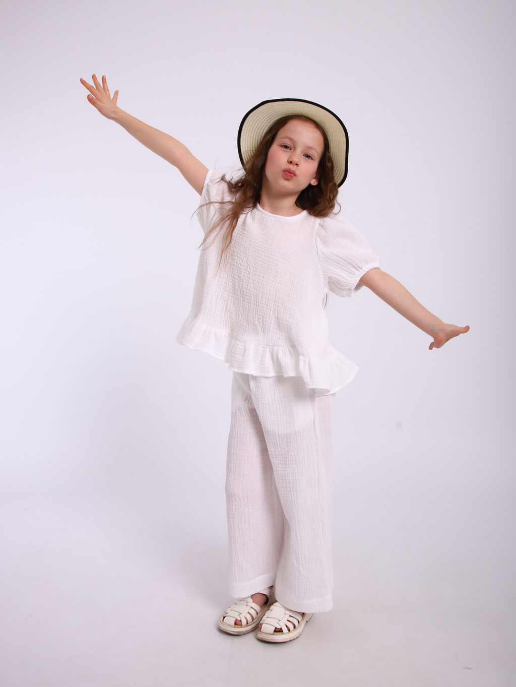 Костюм Пикми муслин белый, КМ-196-3 - От егорки до егора фото 4