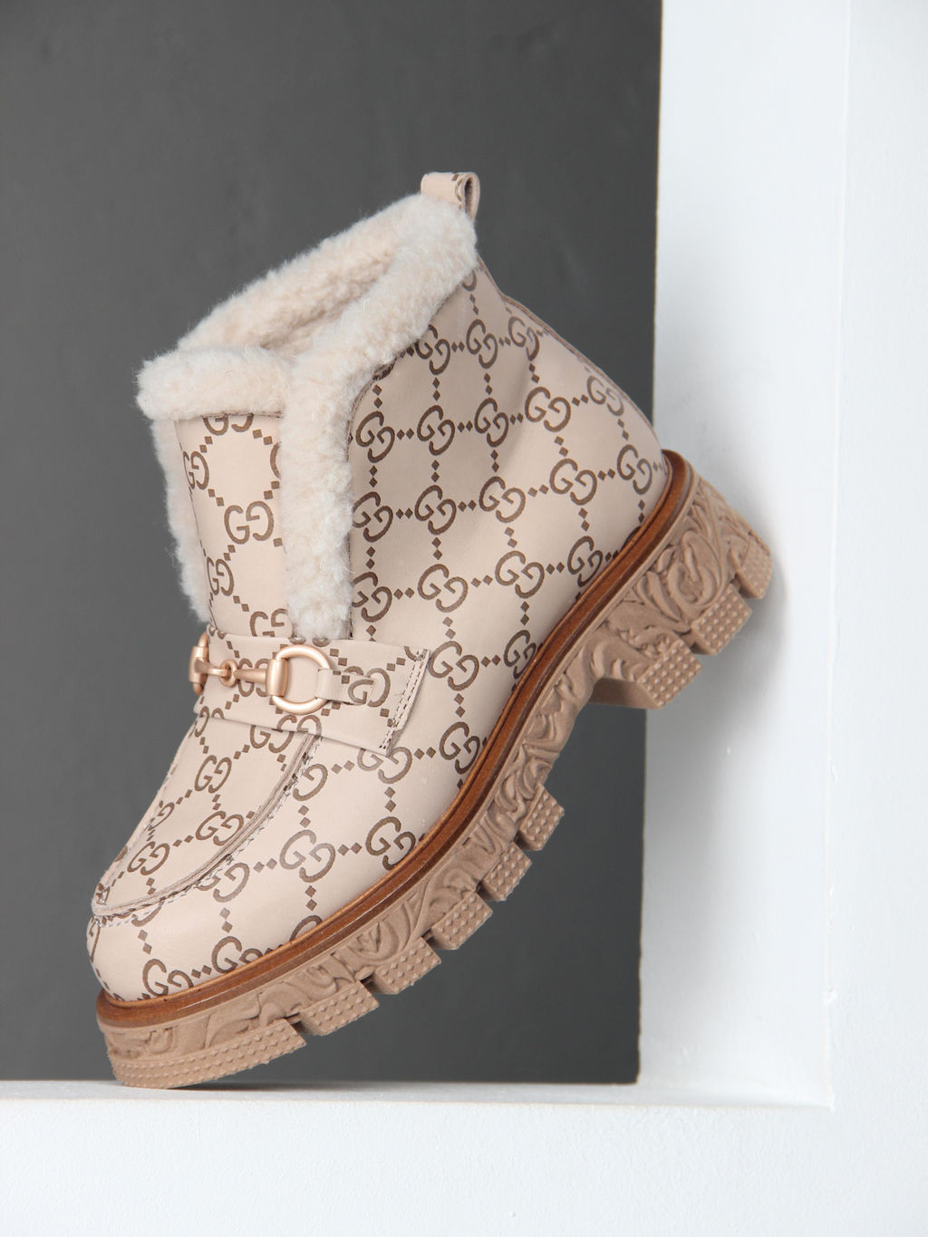 Ботинки EDART 307. PODYUM141 br. бежевый гучи коричневый/шерсть - Ed'art фото 17