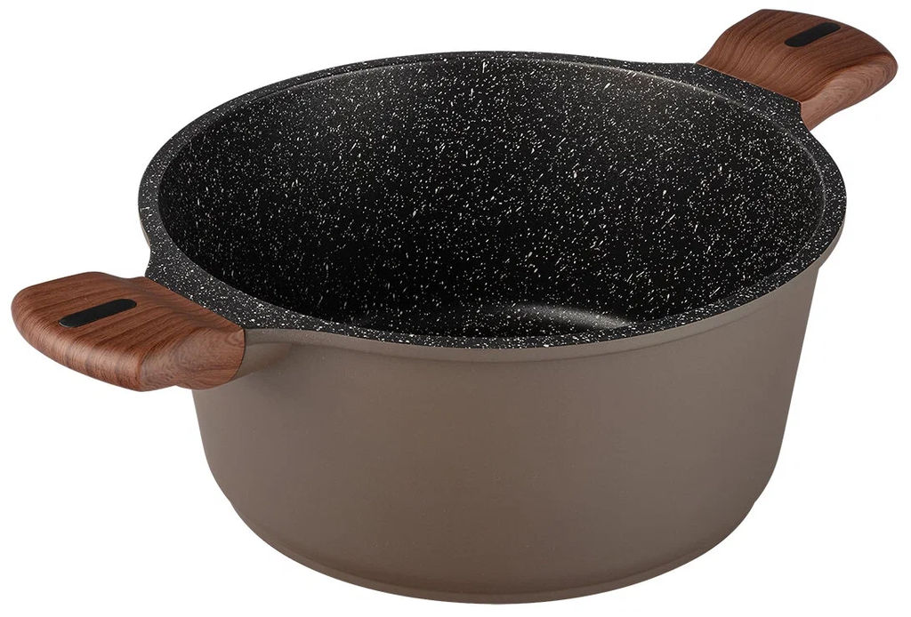 51471 WERNER Кастрюля DONO 24,0x11,5 см/4,3 л с индукционным дном, с двухслойным мраморным антипригарным покрытием Pfluon, бакелитовая ручка с покрытием Soft Touch, крышка с силиконовым ободом. Матери  фото 7