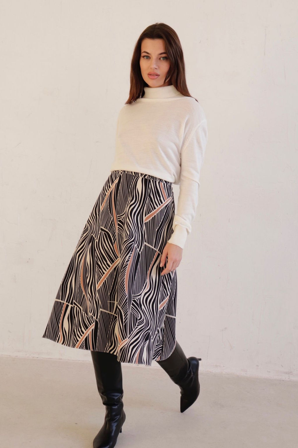 Юбка А-силуэта с принтом - Martichelli фото 52