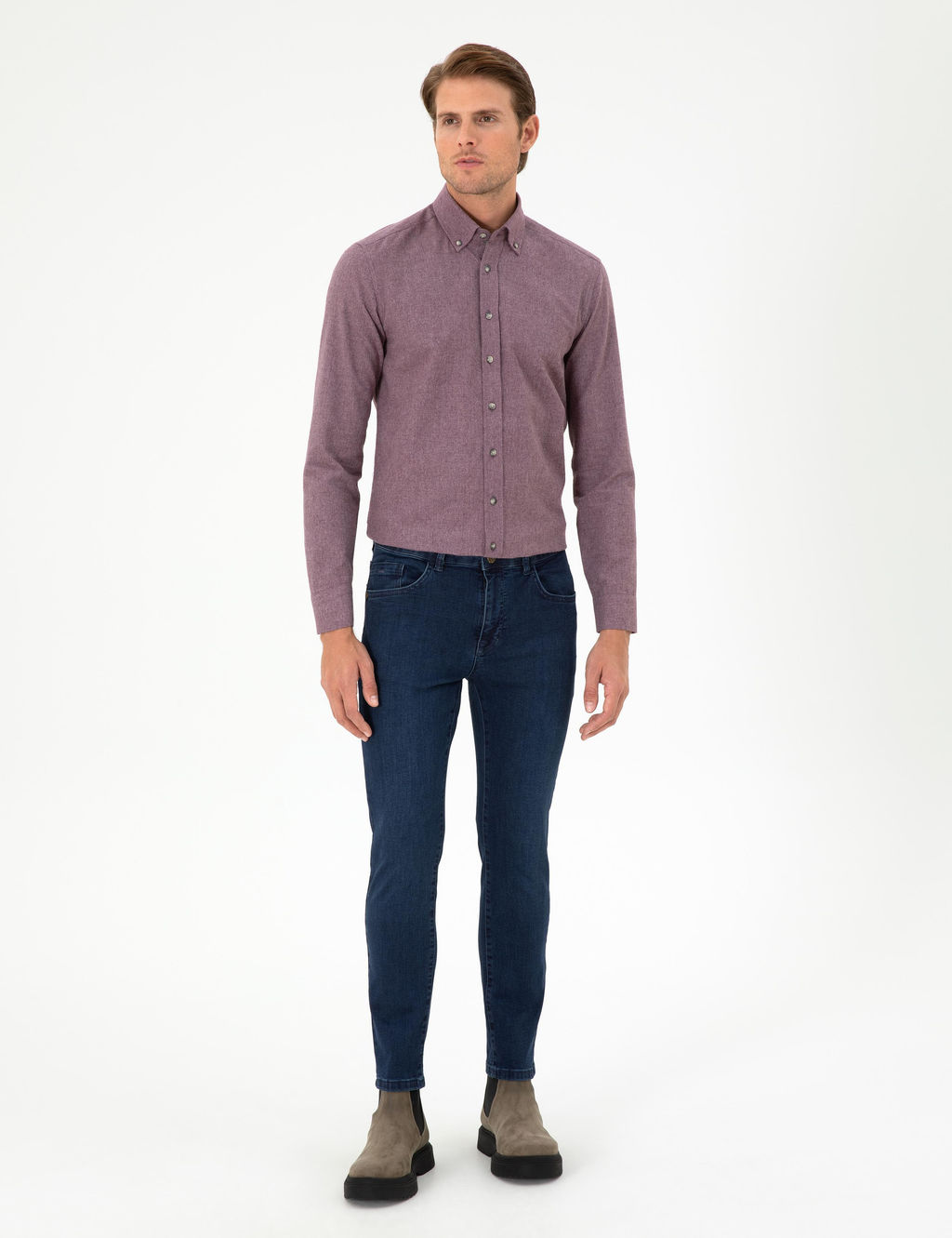 Lacivert Slim Fit Jean Pantolon