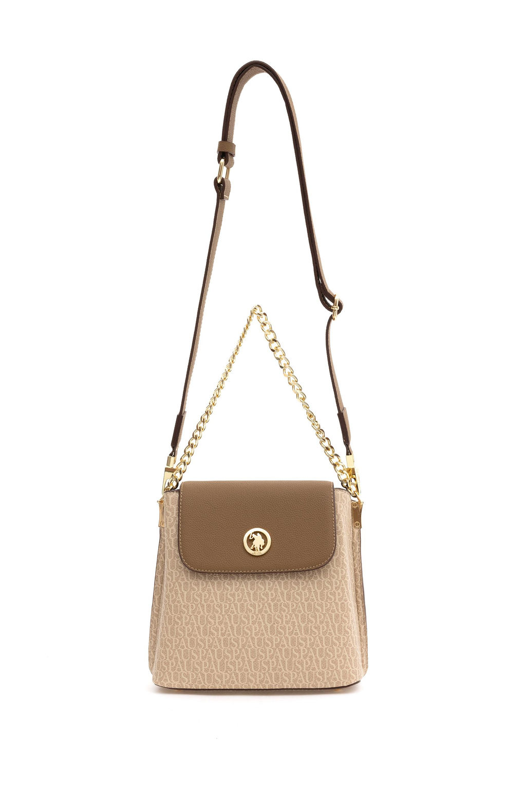 Женская бежевая сумка через плечо Неожиданная скидка в корзине - U.s. polo assn фото 4