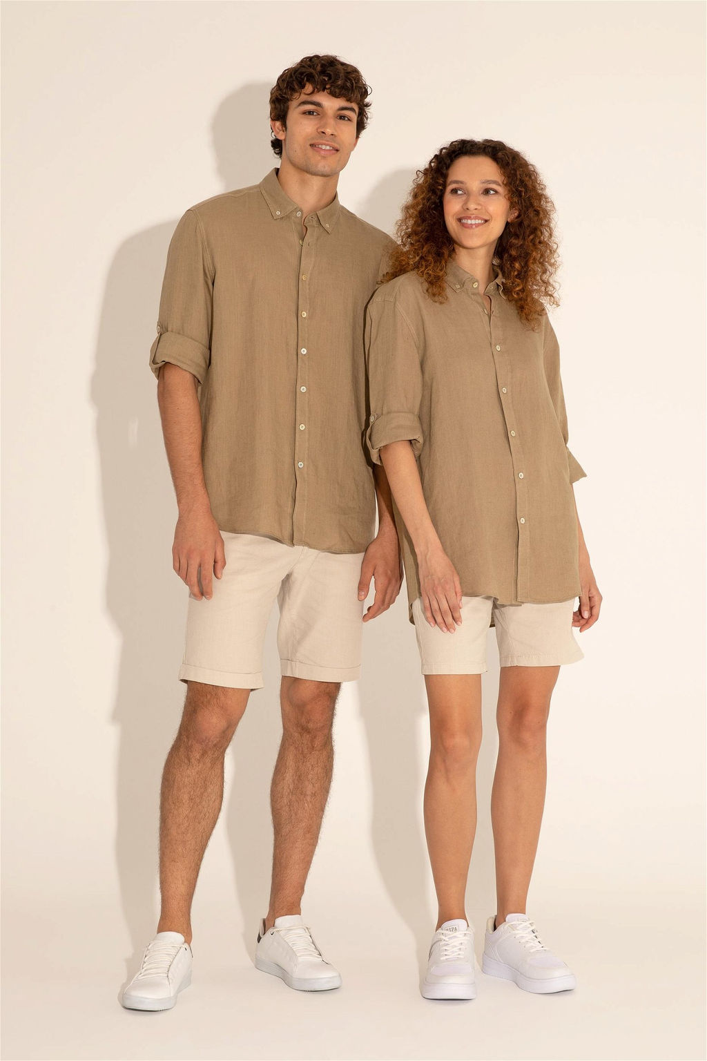 Мужская рубашка цвета хаки с длинным рукавом - U.s. polo assn фото 9