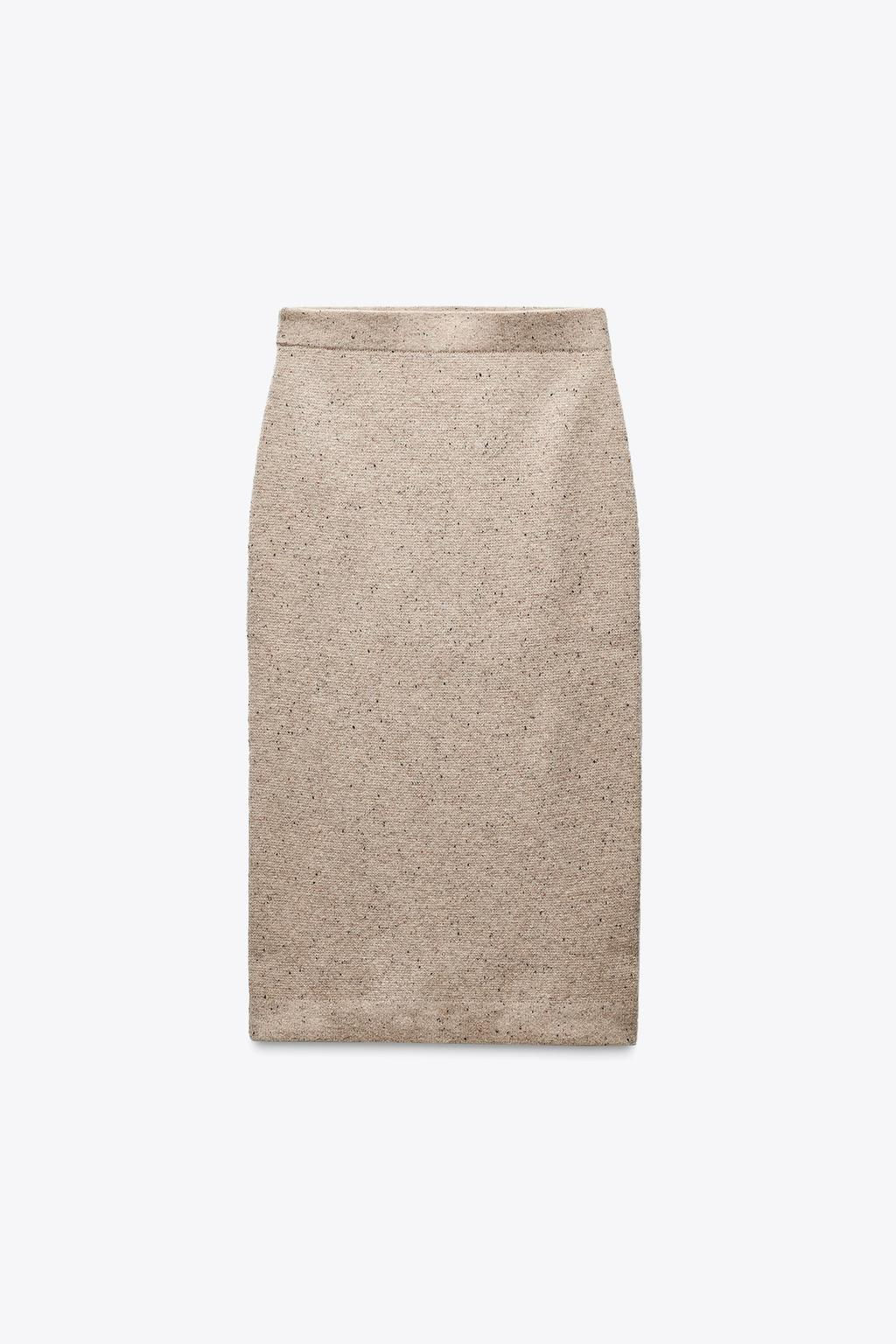 100% WOOL MIDI SKIRT - Zara фото 7