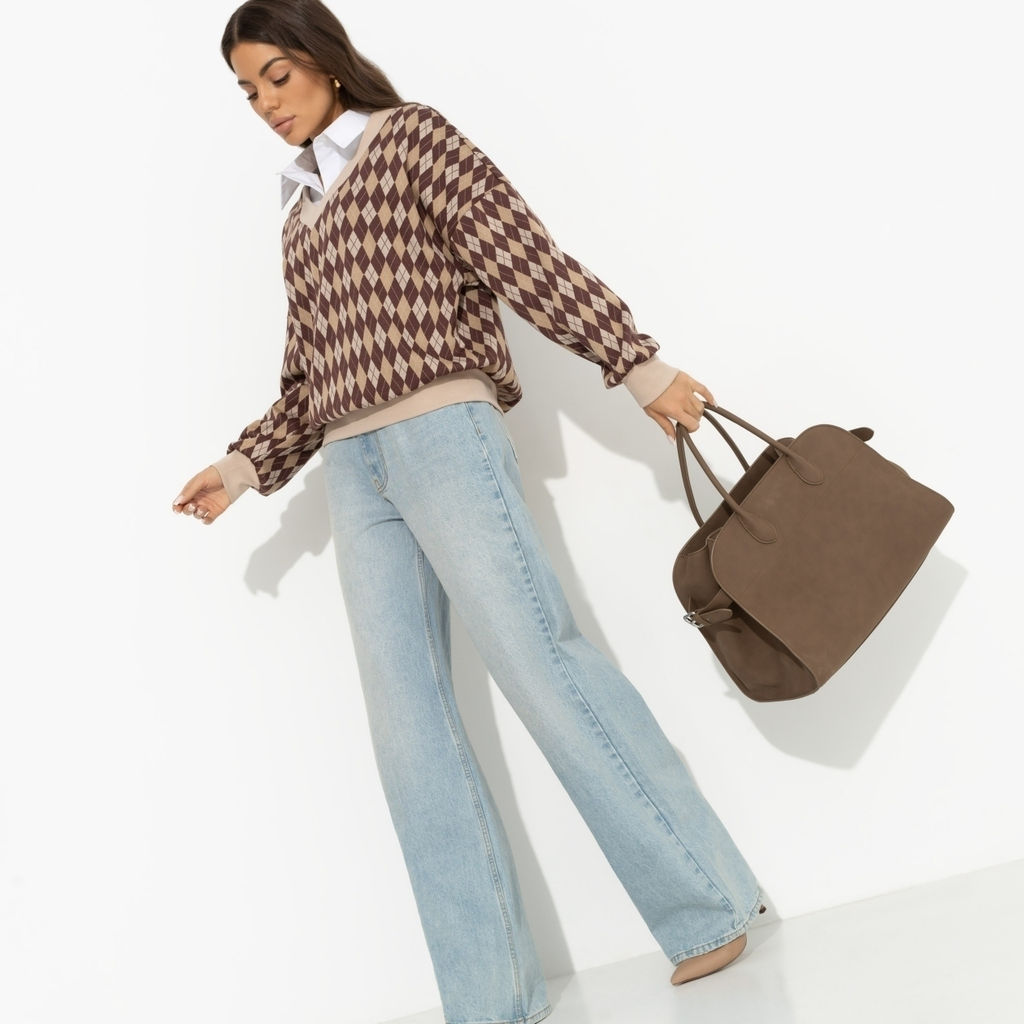 Свитшот свободного кроя, Весьма изящна (caramel) - Charutti фото 6