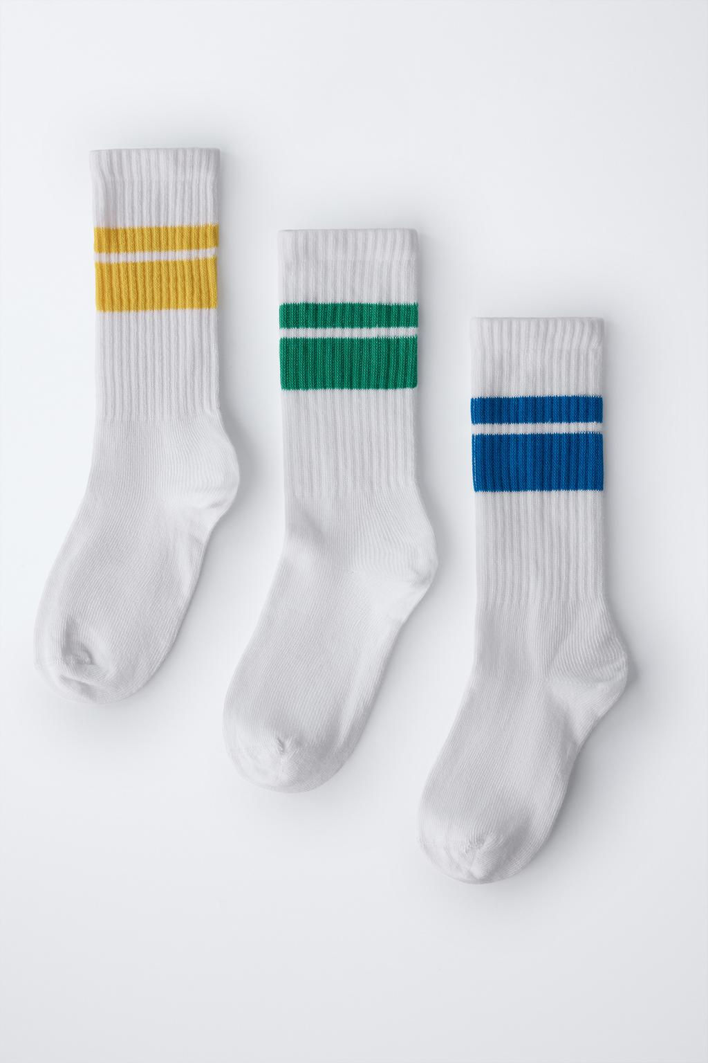 PACK OF THREE STRIPED SOCKS - Zara фото 3