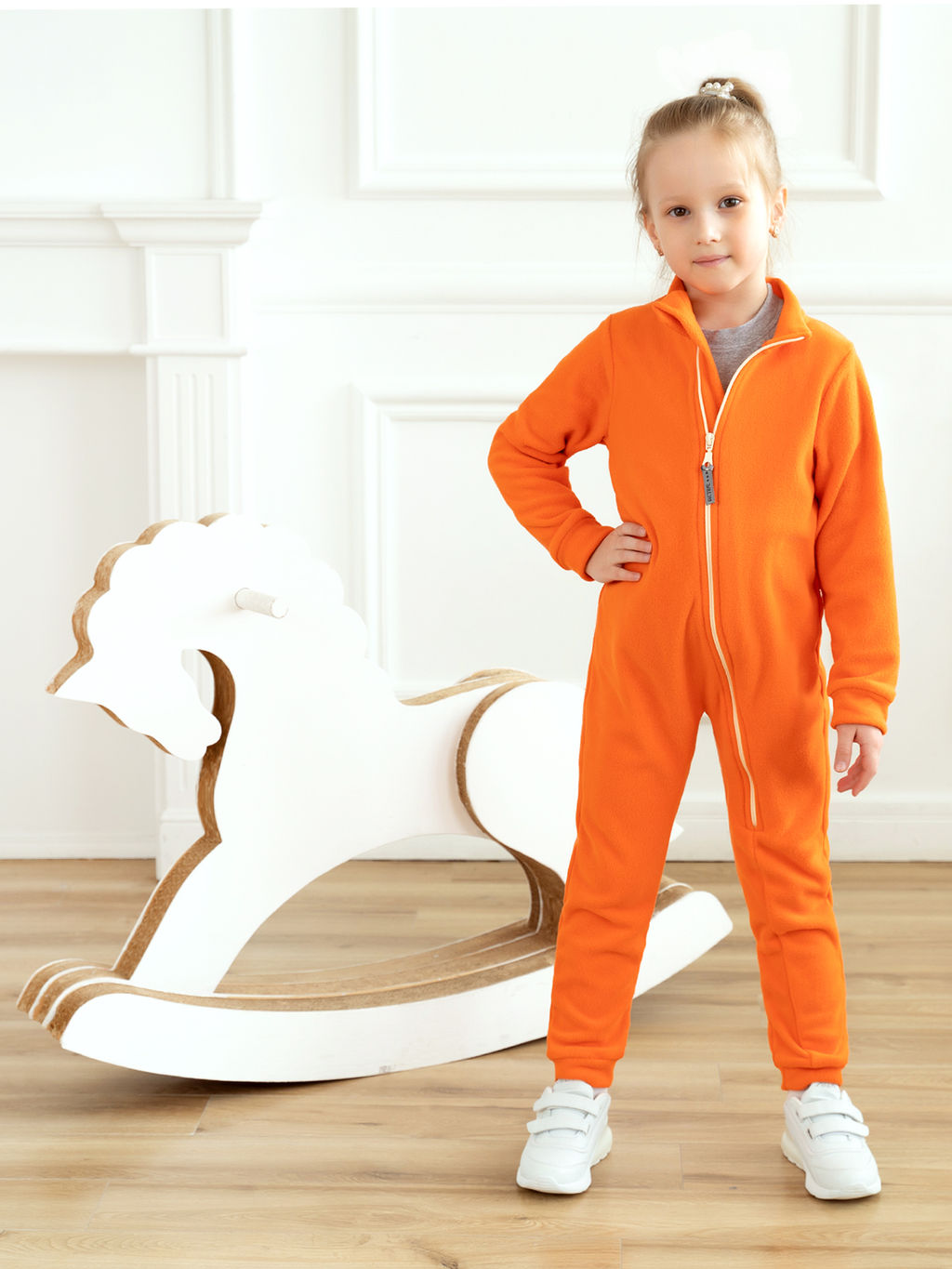 Комбинезон детский флисовый оранжевый
