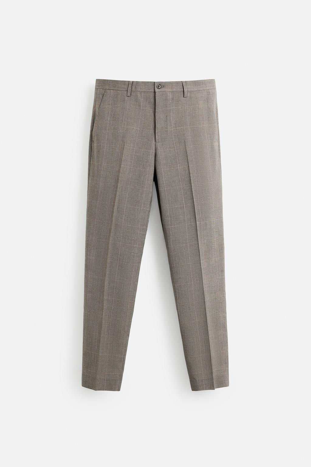 CHECK SUIT TROUSERS - Zara фото 5