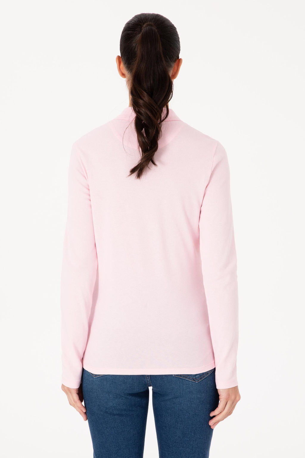 Kad_n Pembe Basic Polo Yaka Sweatsh_rt - U.s. polo assn фото 5