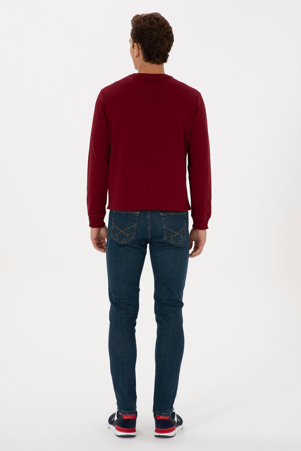 Erkek Mavi Slim Fit Jean Pantolon