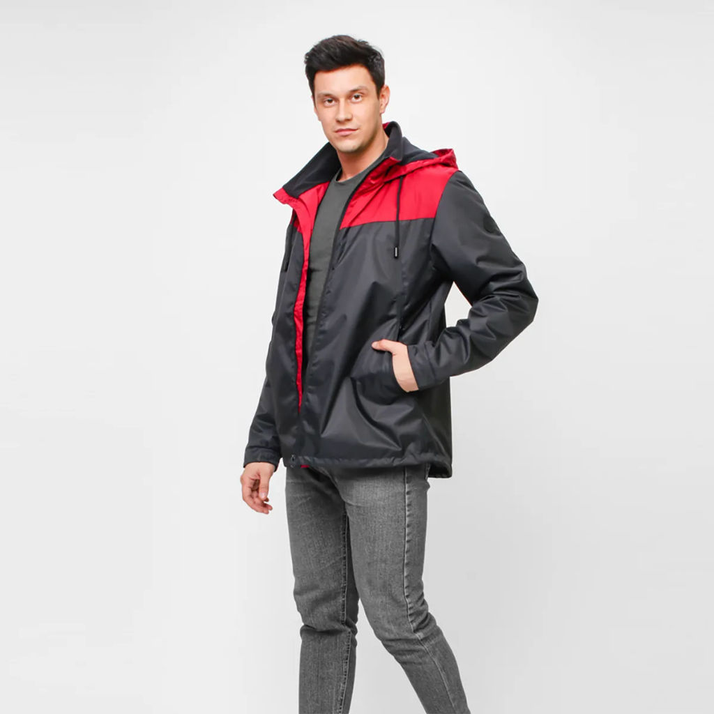 RODOS Куртка М-246 Чёрный/Бордовый