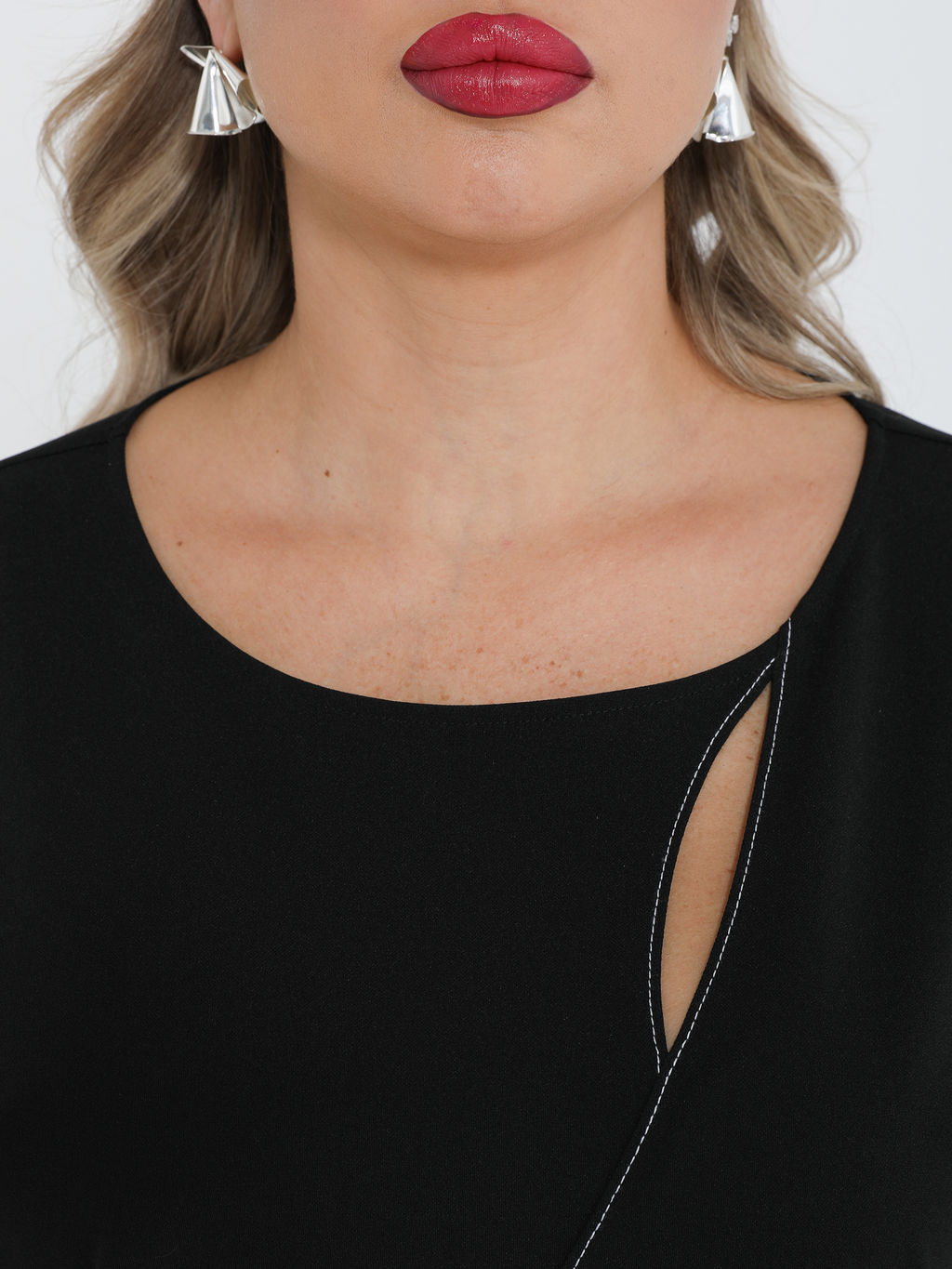 Платье 0445-1 черный нюд