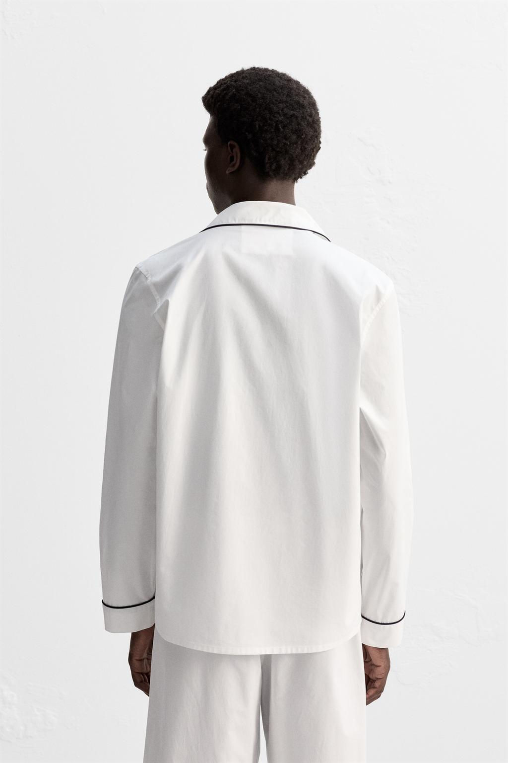 CONTRAST PYJAMA SHIRT - Zara фото 3