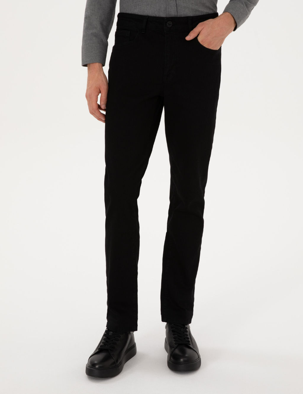 Siyah Straight Fit Jean Pantolon - Pierre cardin фото 2