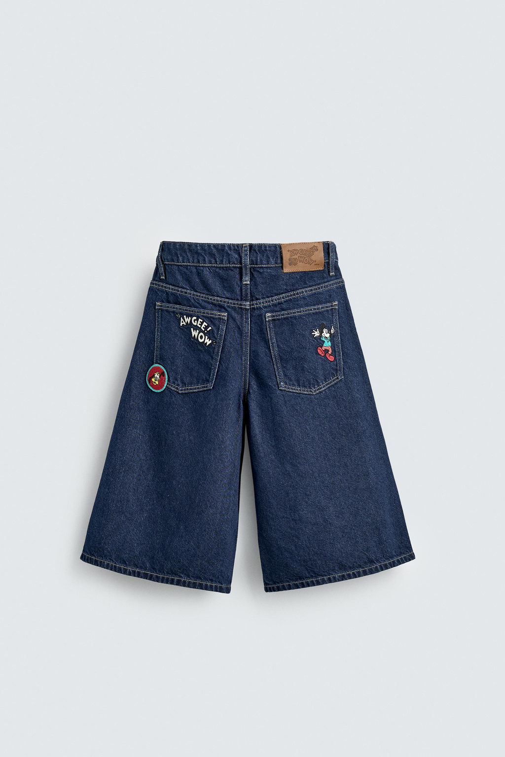 EMBROIDERED DENIM MIDI BERMUDA SHORTS HARRY LAMBERT FOR ZARA X DISNEY  фото 2