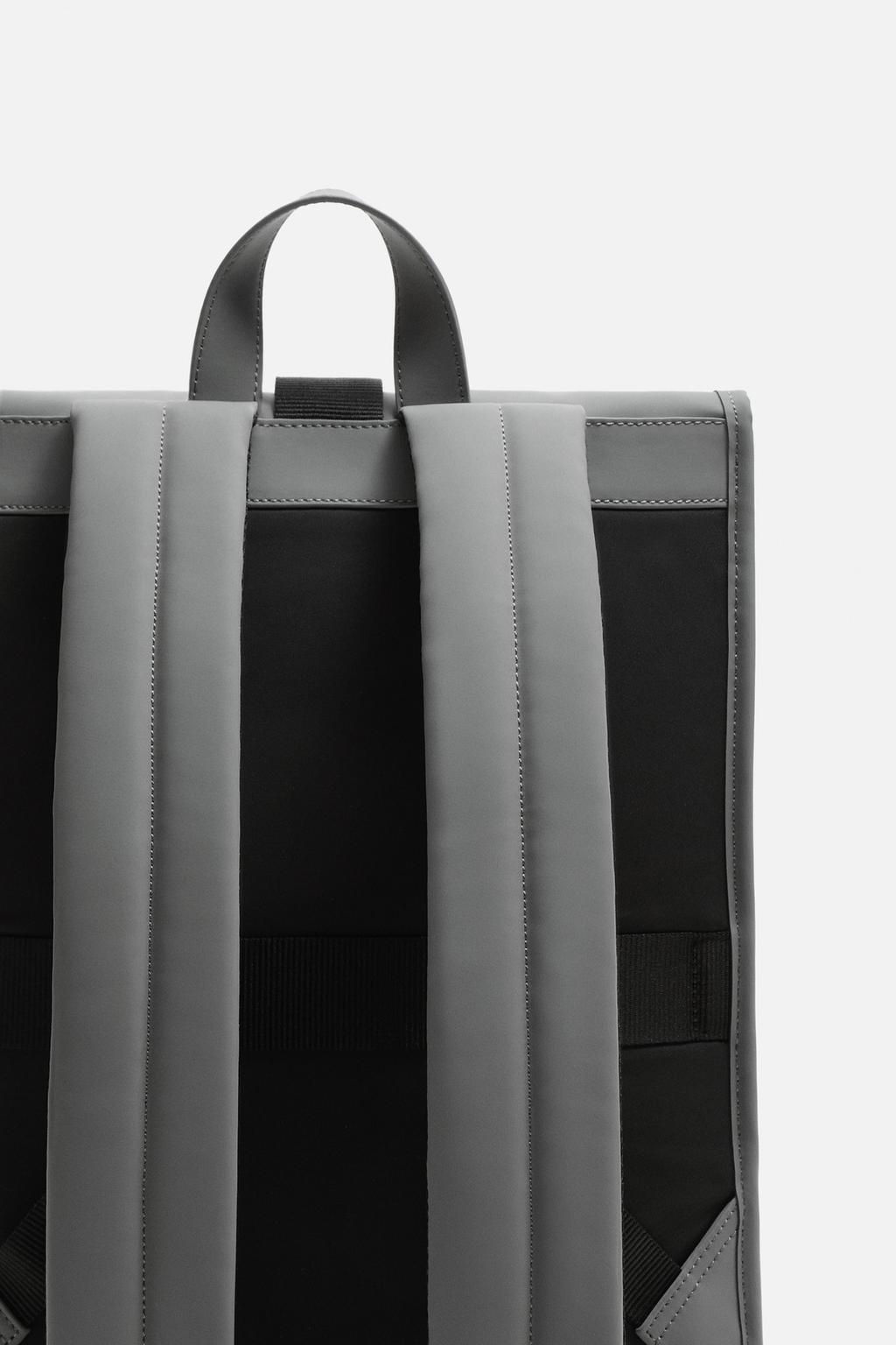 RUBBERISED BACKPACK WITH FLAP - Zara фото 14