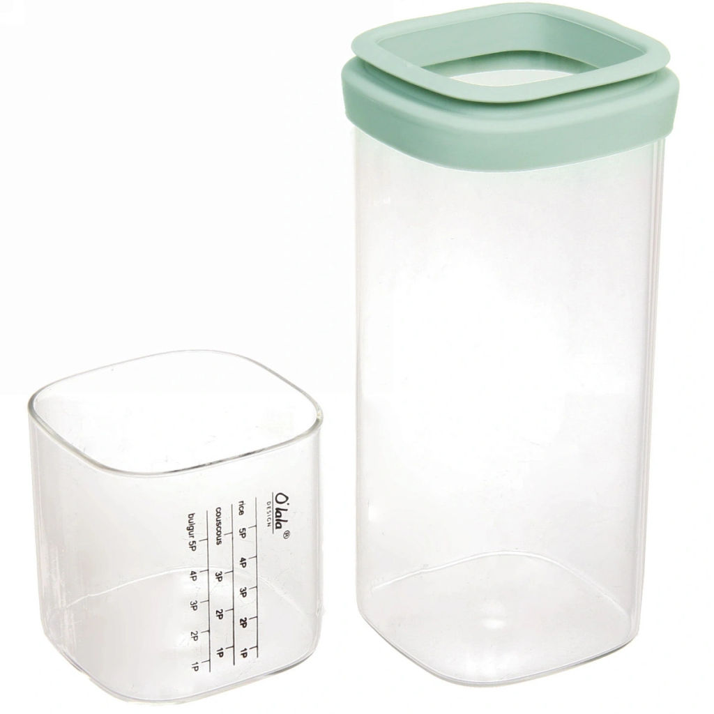 Банка для продуктов стеклянная 800мл "Olala" с мерный стаканом