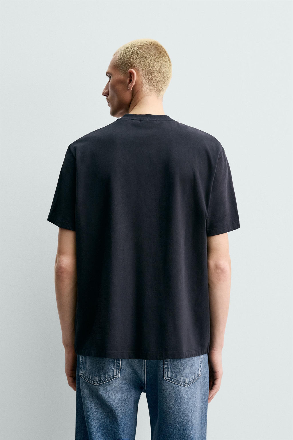 CAMISETA MEDIUM WEIGHT REGULAR FIT ORIGINS / Marino oscuro - Zara фото 3