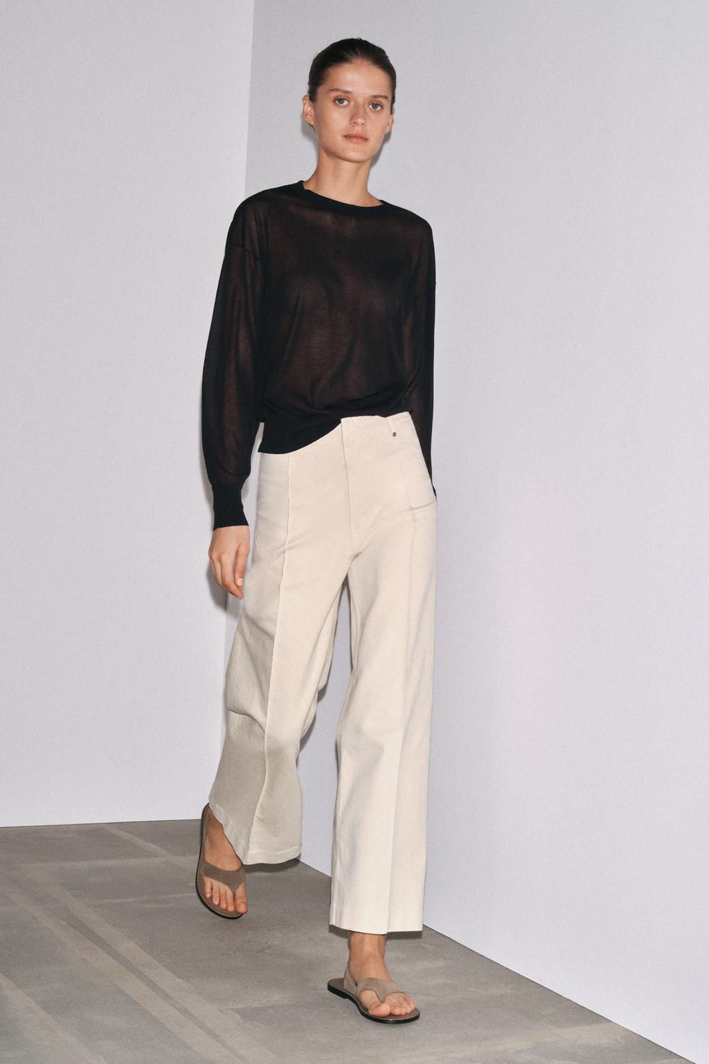 ZW COLLECTION WIDE-LEG HIGH-WAIST JEANS - Zara фото 28