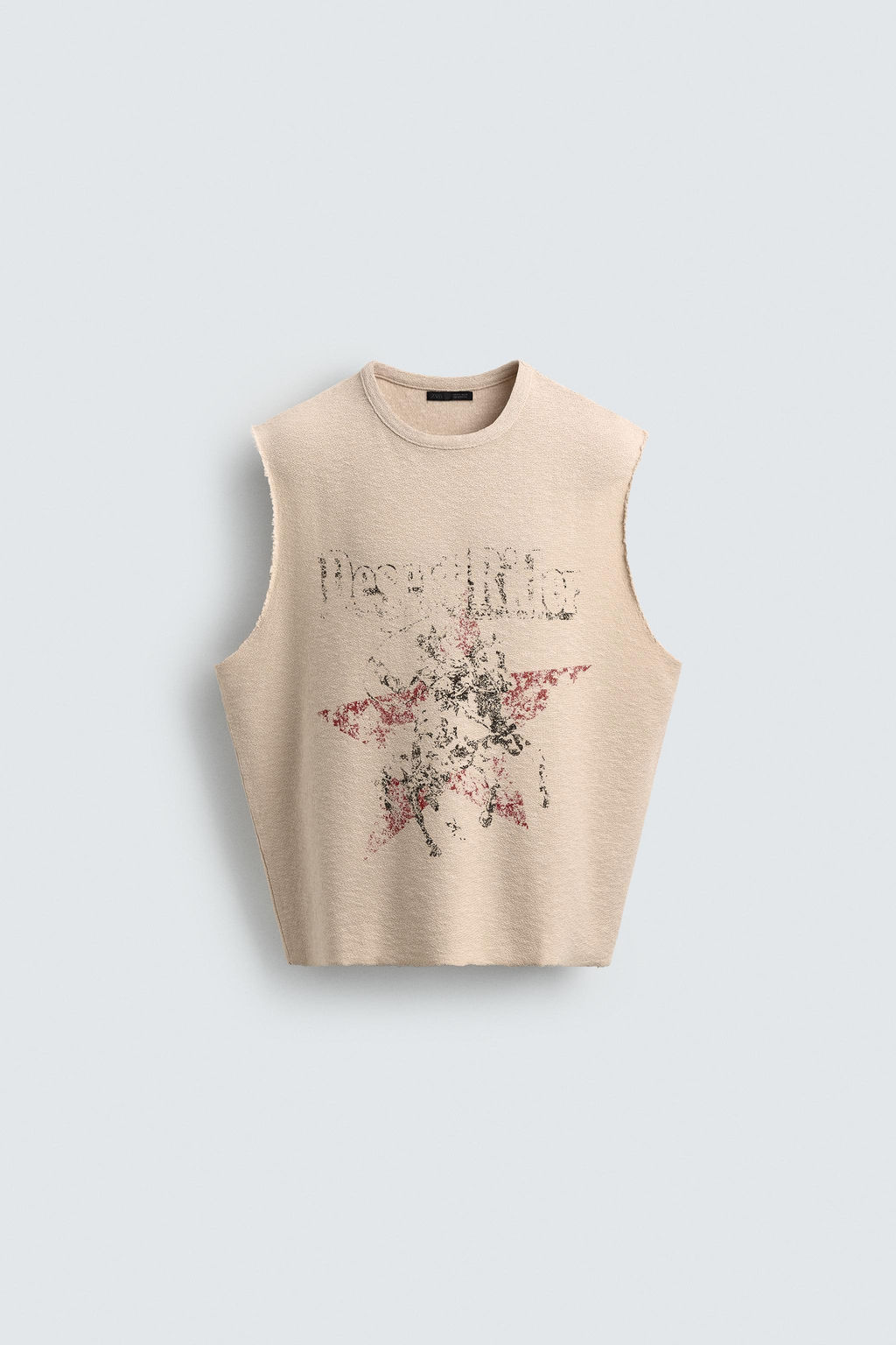 CONTRAST PRINT KNIT T-SHIRT - Zara фото 7